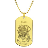 Personalized Luxury Pet Necklace - Engraved Dog Tag