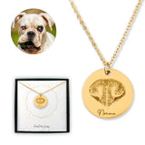 Personalized Pet Memorial Coin Necklace - Nose Print