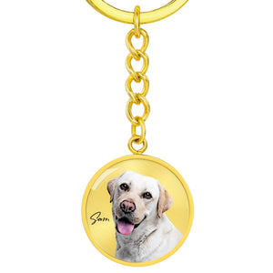 Personalized Pet Keychain - Circle