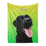 Personalized Pet Throw Blanket - Gradient