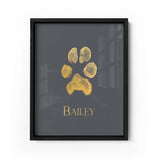 Personalized Gold Foil Prints - Real Paw Print