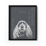 Personalized Pet Silver Foil Portrait Prints