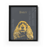 Personalized Pet Gold Foil Portrait Prints