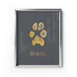 Personalized Gold Foil Prints - Real Paw Print