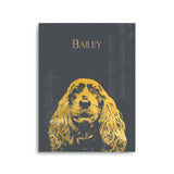 Personalized Pet Gold Foil Portrait Prints