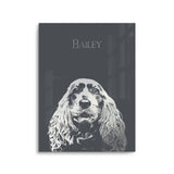 Personalized Pet Silver Foil Portrait Prints