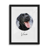 Personalized Watercolor Style Pet Art Framed Gallery Print - Portrait