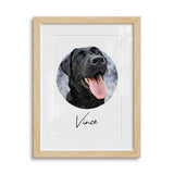 Personalized Watercolor Style Pet Art Framed Gallery Print - Portrait