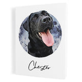 Personalized Framed Pet Portrait Canvas - Watercolor Style