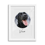 Personalized Watercolor Style Pet Art Framed Gallery Print - Portrait