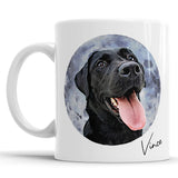 Personalized Dog Portrait Mug - Watercolor Style