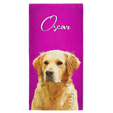 Personalized Dog Portrait Beach Towel