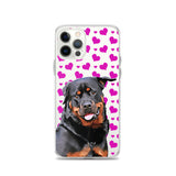 Personalized Pet iPhone Case with Heart Pattern