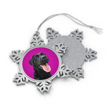 Personalized Pet Pewter Snowflake Ornament