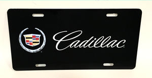 Cadillac Logo Black License Plate