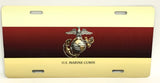 U.S. Marine Corps Red/Gold License Plate