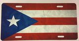 Puerto Rico Grunge Flag License Plate