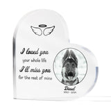 Personalized Pet Memorial - Acrylic Heart