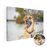 Personalized Pet Portrait from Photo Canvas