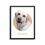 Personalized Pet Portrait Prints - Color Circle