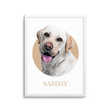 Personalized Pet Portrait Prints - Color Circle