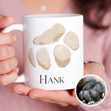 Personalized Pet Paw Print Mug