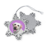 Personalized Pet Pewter Snowflake Ornament