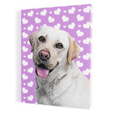 Personalized Pet Portrait Canvas - Hearts