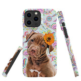 Personalized Dog iPhone Case - Paisley Pattern