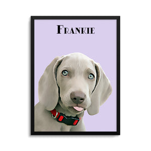 Personalized Pet Color Portrait Prints