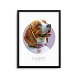 Personalized Pet Portrait Prints - Color Circle