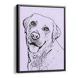 Personalized Minimalistic Pet Portrait - Framed Portrait Canvas