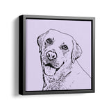 Personalized Minimalistic Pet Portrait - Framed Square Canvas