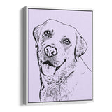 Personalized Minimalistic Pet Portrait - Framed Portrait Canvas