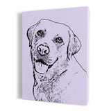 Personalized Minimalistic Pet Portrait - Framed Portrait Canvas