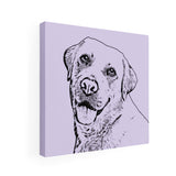 Personalized Minimalistic Pet Portrait - Framed Square Canvas