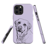 Personalized Minimalistic Pet Portrait - Matte iPhone Tough Case