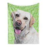 Personalized Pet Throw Blanket - Bone Pattern