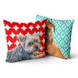 Personalized Pet Portrait Pillow with Retro Pattern