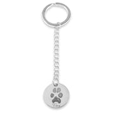 Personalized Pet Memorial Coin Key Chain - Paw Print