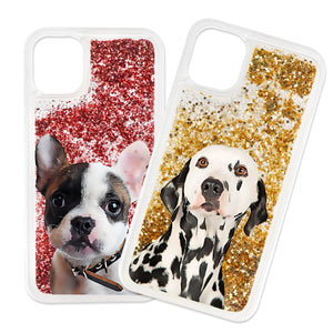 Personalized Dog Liquid Glitter Case