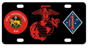 USMC Iraq 1st Marines Division License Plate