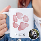 Personalized Pet Paw Print Mug