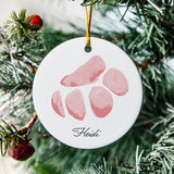 Personalized Pet Memorial Ornament - Paw Print