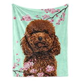 Personalized Cherry Blossom Pet Throw Blanket