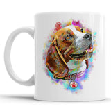 Personalized Pet Portrait Mug - Neon Color Style