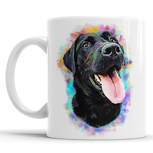 Personalized Pet Portrait Mug - Neon Color Style