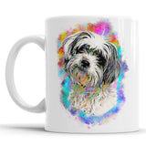 Personalized Pet Portrait Mug - Neon Color Style