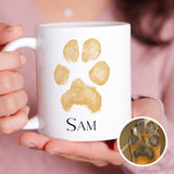 Personalized Pet Paw Print Mug