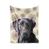 Personalized Mandala Dog Throw Blanket